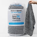 Mach 2 Speed Car Wash Towel | 23.5 x 11.9 in | Chenille Microfiber Car Wash Cloth | 7X Larger Than Wash Mitt | Ultra Absorbent, Scratch-Free, Auto Detailing Towel for Cars SUVs Trucks