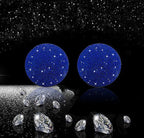 2pcs Bling Car Cup Holder Coaster, 2.75 inch Anti-Slip Shockproof Universal Fashion Car Coasters Insert Bling Crystal Rhinestone Automotive Interior Accessories for Women (2 pcs, Blue)