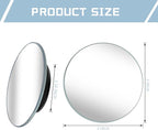2-Pack 360° Adjustable Blind Spot Mirrors - 2" Frameless Convex Glass for Sedans, Trucks & SUVs