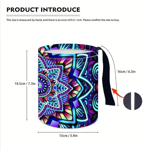 Portable Reusable Waterproof Car Trash Bin, Multipurpose Vehicle Organizer, Road Trip Essentials (Ethnic Style)