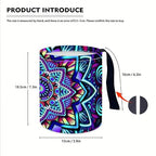 Portable Reusable Waterproof Car Trash Bin, Multipurpose Vehicle Organizer, Road Trip Essentials (Ethnic Style)