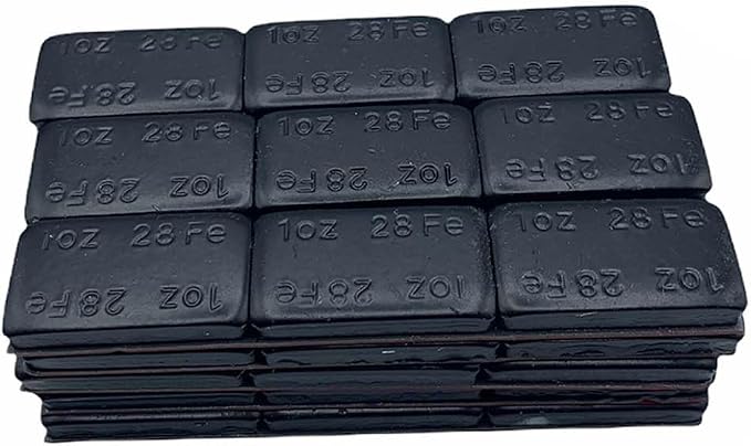 1080Pcs Stick On Wheel Weights - 1.00-Ounce, Black Colored Coating, Red Adhesive Tape - Professional Quality Tire Balancer Stickers - Durable Car, Vehicle, Automobile Accessories, Parts