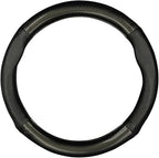 Steering Wheel Cover, Universal 15 Inch Fashion Sport Microfiber Leather Carbon Fiber Auto Car Steering Wheel Cover for Men, Anti-Slip Car Interior Accessories, Black