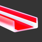Clear Rubber Edge Trim, Self-Adhesive Clear Rubber Edge Trim, Edge Protector for Plywood, Glasses or Flexi-Glass, Silicone Rubber Material, White Color, Fit 2"(50mm), Deep U Channel Edge Guard