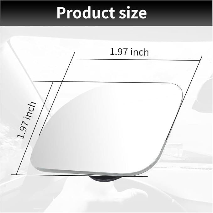 ZIMISI Fan-Shaped Blind Spot Car Mirror, 2" HD Glass Wide Angle Convex Mirror with Adjustable Stick, 360 Degree Frameless Rear View Mirrors for Car, SUV,Truck (Fan-Shaped)
