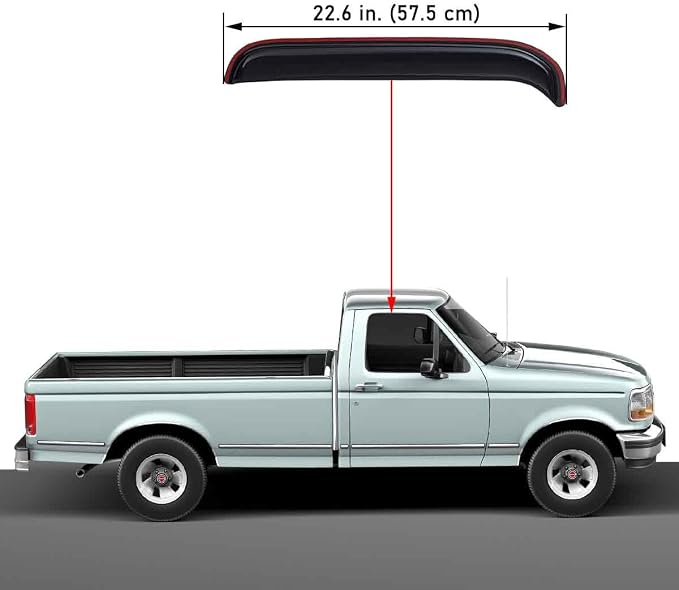 Extra Durable in-Channel Auto Vent Window Visor, Fits 1980-1996 Ford Bronco & Ford F-150/F-250/F-350; 1997 F-250 HD, Regular Cab/SuperCab/SuperCrew, Original Wind Deflector, Smoke, 2-Pcs