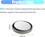 2PCS Automotive Rearview Mirror Blind Spot Mirrors - 2'' 360° Adjustable Bling Rhinestone Car Side View Mirror with Frame - HD Glass Round Wide View Angle Convex Mirrors for Car SUV Truck (Colorful)