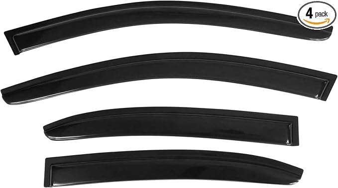 Tape On Window Visors Fits for 2011-2018 Volkswagen Jetta 4-Door Sedan Only, Side Auto Window Wind Deflectors, Ventshade, Rain Guards for Cars/Trucks
