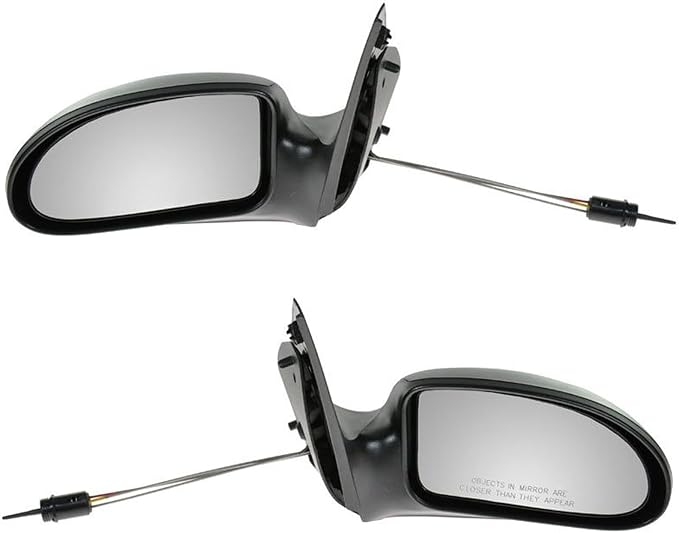 2 Piece Driver and Passenger Side Mirror Assembly Set Manual Adjustment Non-Heated No Memory Black Compatible with 2002-2007 Ford Focus FO1320239 FO1321239
