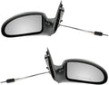 2 Piece Driver and Passenger Side Mirror Assembly Set Manual Adjustment Non-Heated No Memory Black Compatible with 2002-2007 Ford Focus FO1320239 FO1321239