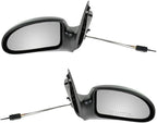 2 Piece Driver and Passenger Side Mirror Assembly Set Manual Adjustment Non-Heated No Memory Black Compatible with 2002-2007 Ford Focus FO1320239 FO1321239
