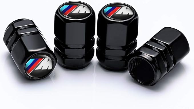 Car Keychain and Car Tire Valve Stem Caps Combo Compatible with BMW M M2 M4 M5 M6 M8 X1 X2 X3 X5 X6 M135i M240i Z4 328i X7 Keyring for Men and Women Family Present Car Accessories