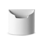 Leakproof Car Trash Can,Mini Car Trash Bin for SUV and Truck,Small Removable Liner Garbage Can,Waterproof Automotive Trash Can for Vehicle,Home,Office,Multipurpose,Easy to Clean (White)