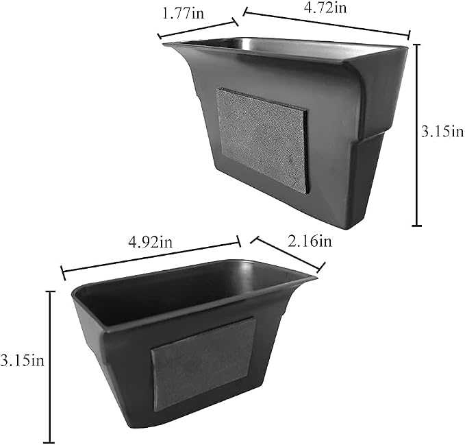 4PCS Door Grab Tray Door Organizer Compatible with Ford Explorer 2020 2021 2022 2023 2024 2025 Armrest Phone Container Handle Insert ABS Tray Storage Box Glove Pallet