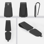 Sunglass Holder for Car Visor, Black, 2 Packs | Suede Cloth, Magnetic, Organizer for Car Accessories