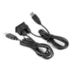 Dashboard Cable Adapter,1.5m USB Panel Extension Cable 2 Port Car Mount Flush Cord for Truck Boat