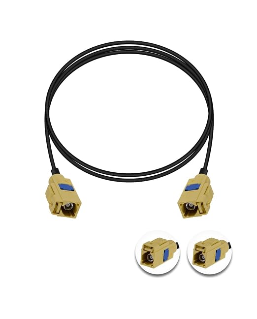 Fakra K Curry Female Cable RG174 3.3ft/1m Fakra Curry Code K Female to Female Compatible with Car Vehicle Radio Stereo Receiver Tuner