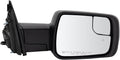 Passenger Side Power Folding Mirror Heated Memory Blind Spot Indicator Smooth Black Compatible with 2019-2022 Ram 1500 CH1321477