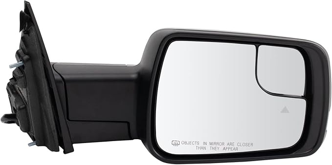 Passenger Side Power Folding Mirror Heated Memory Blind Spot Indicator Smooth Black Compatible with 2019-2022 Ram 1500 CH1321477