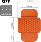 carleef Arm Rest Cover for Car,Leather+Memory Foam Center Console Cover with Storage Bags,Universal Middle Console Cover Car Accessories Interior for Most Cars Center Consoles (Orange)