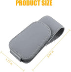 Sunglasses Holders for Car Sun Visor, Leather Eyeglasses Hanger Mounter, Magnetic Glasses Holder and Ticket Card Clip, Auto Interior Accessories Universal for SUV Pickup Truck