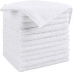 White Microfiber Cleaning Cloth, 12 Pack Premium Microfiber Towels for Cars, Lint Free, Scratch-Free, Highly Absorbent, Reusable Cleaning Rags for Car, Household, Kitchen, Window, 11.5"X11.5"
