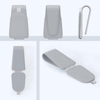 Sunglass Holder for Car Visor, Light Gray, 2 Packs | Suede Cloth, Magnetic, Organizer for Car Accessories