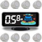 Backup Parktronic System Car Auto Vehicle Reverse with 8 Parking Sensors kit Distance Detection LCD Distance Display Sound Warning …