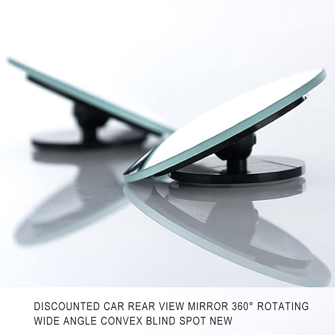 Side Rear View Oval-Shaped Automobile Rear Blind Spot Mirror [Pack od 2 sets], 360 Degree Rotating Design, Automobile Side Mirror Wide Angle Mirror Safety Convex Rearview