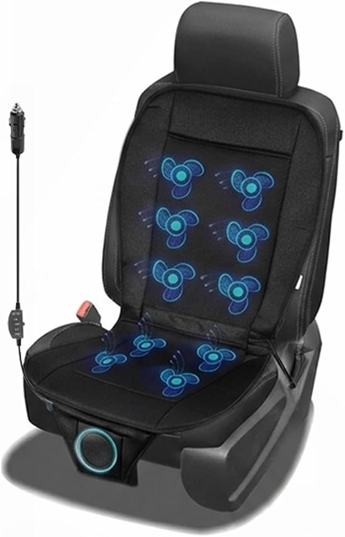 Cooling Car Seat Cover, Black Automotive Adjustable Temperature Comfortable Cooling Car Seat Cushion (1 Pack)