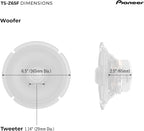 Z-Series TS-Z65F 6.5” 2-Way Speakers (Pair) – 330W Max, Balanced Sound + Smooth Treble, Audiophile Upgrade, add an Amplifier for Optimal Performance