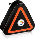 PICNIC TIME NFL Roadside Emergency Car Kit, Auto Vehicle Safety Road Side Assistance with Jumper Cables and Car Tool Kit, (Black with Orange Accents)