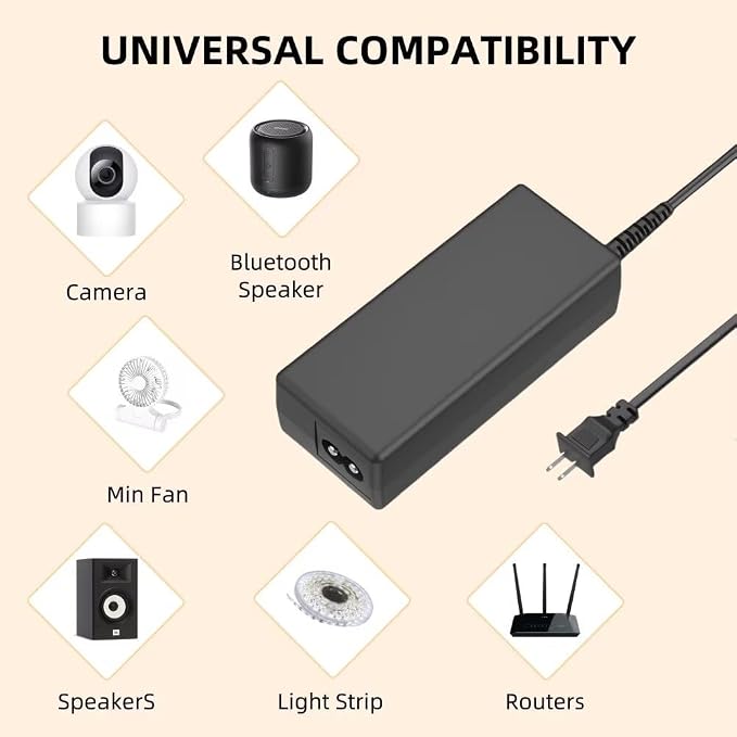 12V AC/DC Adapter Compatible With Relaxor Model 994 Massage Lounger SeatTopper Soothing Heat Adjustable Kneading Rolling Spot Seat Topper Cushion RL9937959 2.5A Power Supply Cord Charger PSU