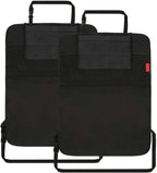 Car Backseat Organizer Premium Quality Car Kick Mats with 10" Tablet Holder - Extra Large Pocket- Sturdy Top 2Pack