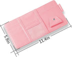 1 Pack Car Sun Visor Organizer, Sunglasses Holder for Car Sun Visor, Auto Interior Accessories Pocket Organizers Can Store for Sunglasses, Documents, Cards, Pen, Drivers License (Pink)