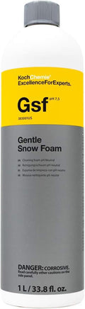 Gentle Snow Foam - pH Neutral Pre-Cleaning; Works With Foam Cannons & Sprayers; Manual Washing Shampoo; Safe on Existing Wax & Sealed Surfaces; Unique Cherry Fragrance (1 Liter)