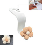 4PCS Car Headrest Hooks, Cute Flower Vehicle Seat Organizer Hooks for Purses and Bags, Portable Automotive Purse Hanger Holder Decoration, Universal for SUV, Sedan, Truck (Beige/White)