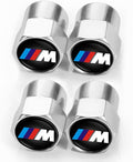 Aluminum Alloy Car Tire Valve Stem Caps Compatible with BMW M M2 M4 M5 M6 M8 X1 X2 X3 X5 X6 M135i M240i Z4 328i X7 Anti-Corrosion Dustproof Car Wheel Men and Women Gift Car Accessories (Silvery)