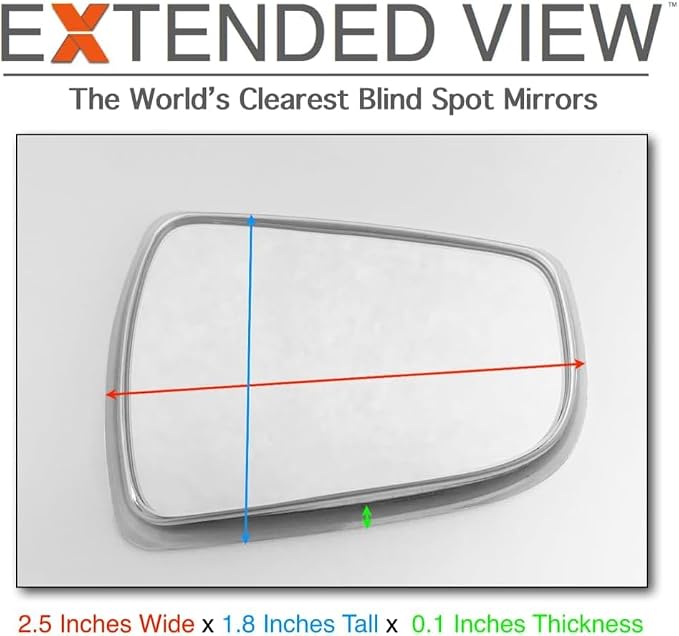 Blind Spot Mirrors- Compatible with Tesla Model 3 Extended View (Model X) - 2 Piece Set (Left & Right)