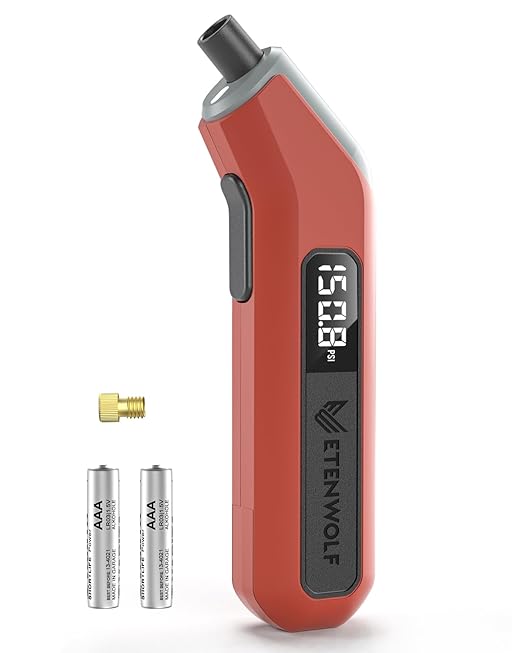 T300 Plus Tire Pressure Gauge 200 PSI, Digital Tire Gauge with Bright LED Display, Tire Gauges for Tire Pressure with Presta Valve Adaptor (Vivid Orange)
