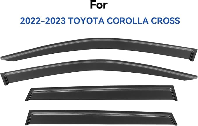 Window Visors Rain Guards for 2022 2023 2024 2025 2026 Toyota Corolla Cross, Out-Channel Window Vent Wind Deflectors Visors Shades for 22 23 24 25 26 Corolla Cross L LE XLE