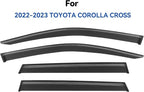 Window Visors Rain Guards for 2022 2023 2024 2025 2026 Toyota Corolla Cross, Out-Channel Window Vent Wind Deflectors Visors Shades for 22 23 24 25 26 Corolla Cross L LE XLE