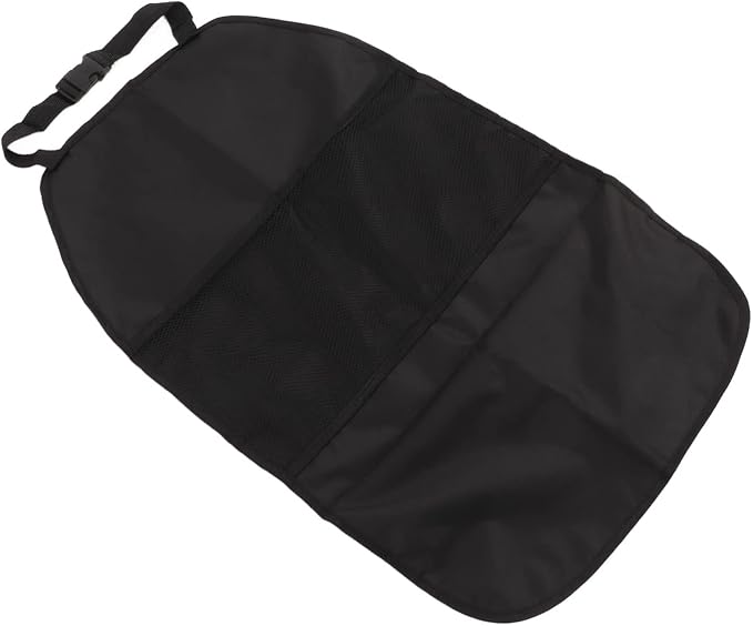 Black Anti Kick Mat Car Backseat Protector Cover Organizer for Universal Fitment 25.59x16.93in