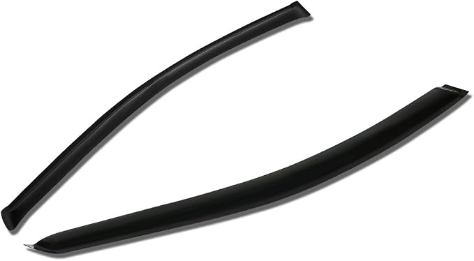 Window Visors Compatible with 06-11 Honda Civic Coupe, Pair of Tape-On Side Window Vent Visor Deflectors Rain Guard, Glossy Dark Smoke