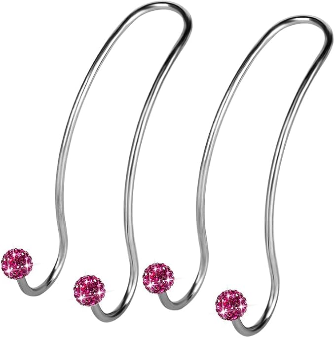 Auto Hooks Bling Car Hangers Organizer Seat Headrest Hooks Strong and Durable Backseat Hanger Storage Universal for SUV Truck Vehicle 2 Pack (Fuchsia)