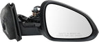 Passenger Side Power Heated Mirror Smooth Black with Turn Signal Compatible with 2011-2017 Buick Regal GM1321486