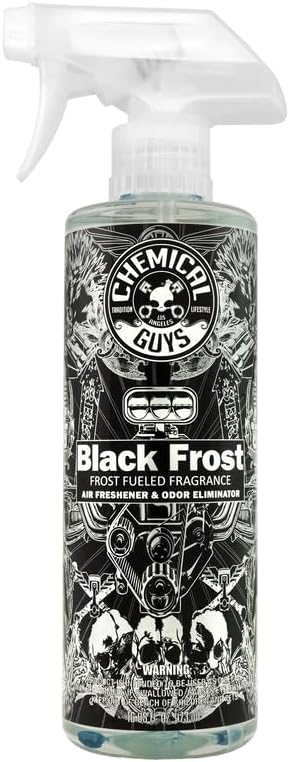 Black Frost Air Premium Car Air Freshener Spray & Odor Eliminator - Crisp Masculine Scent Spray for Trucks, SUVs, RVs, and Motorcycles - Use in Home, Office, or Garage, 16 oz Bottle