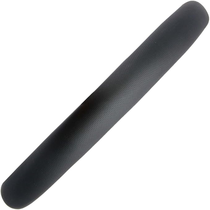 Ergonomic Soft Grip Steering Wheel Cover - Sporty Leather Grip for Standard Size Wheels 14.5-15 inch Black