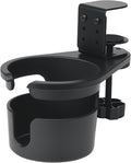360° Rotating Cup Holder Under Desk Anti Spill Space Saving for Home Office Camping for Mugs, Glass, Heavy Drink