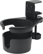 360° Rotating Cup Holder Under Desk Anti Spill Space Saving for Home Office Camping for Mugs, Glass, Heavy Drink